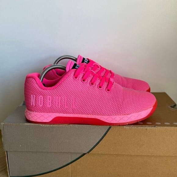 NOBULL Women's Outwork in Neon Pink Training Sneakers  - Men 4.5- W 6 - Picture 3 of 15